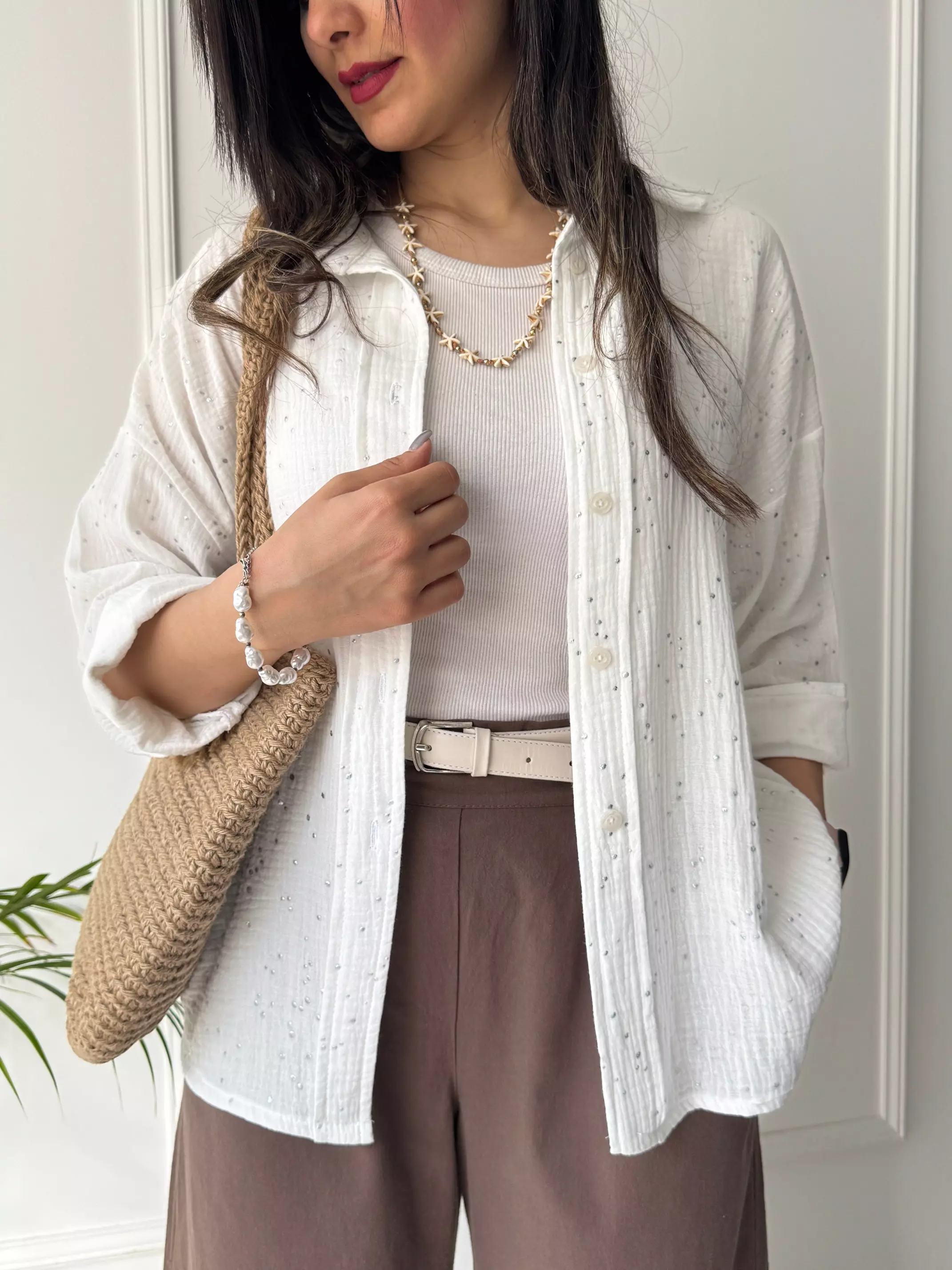 مانتو شومیزی پاستیلی میلانی